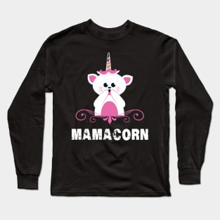 Mamacorn Cat Unicorn Mom Long Sleeve T-Shirt